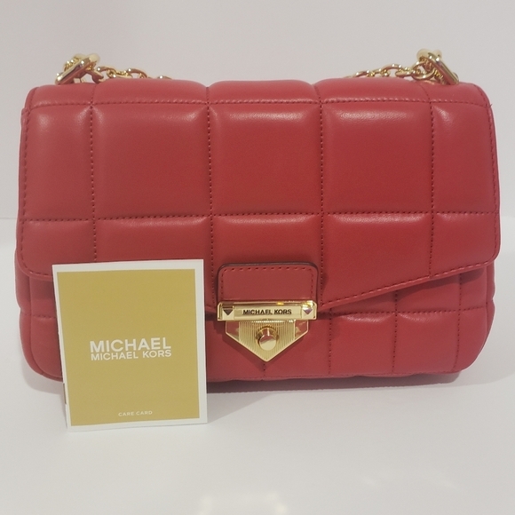 233- Michael Kors Women's Crosbody Crimson Red Color NWT - Picture 5 of 14